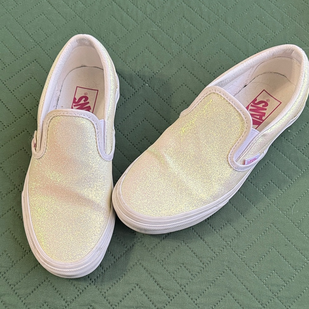 Vans Glitter Color Changing Slip-On Sneakers - White to Pink